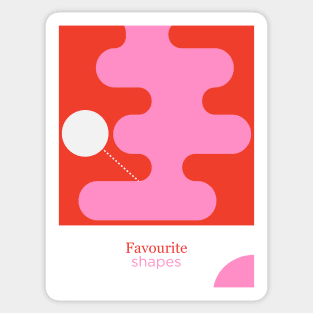 My favourite shapes print Sticker